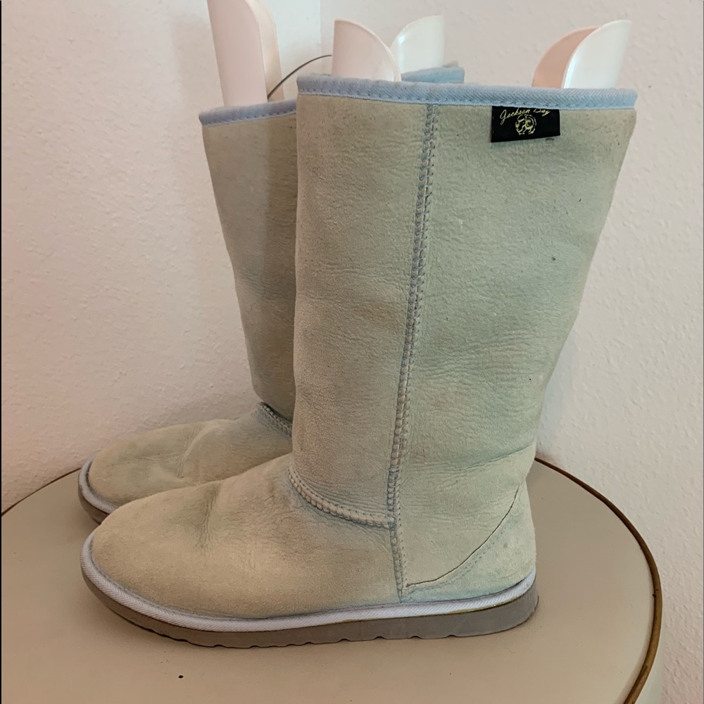 Jackson Bay Classic Tall Sheepskin Boots Blue